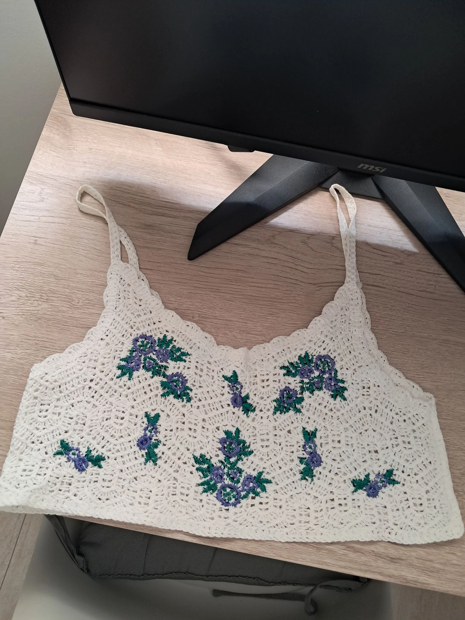 Top crop ganchillo 